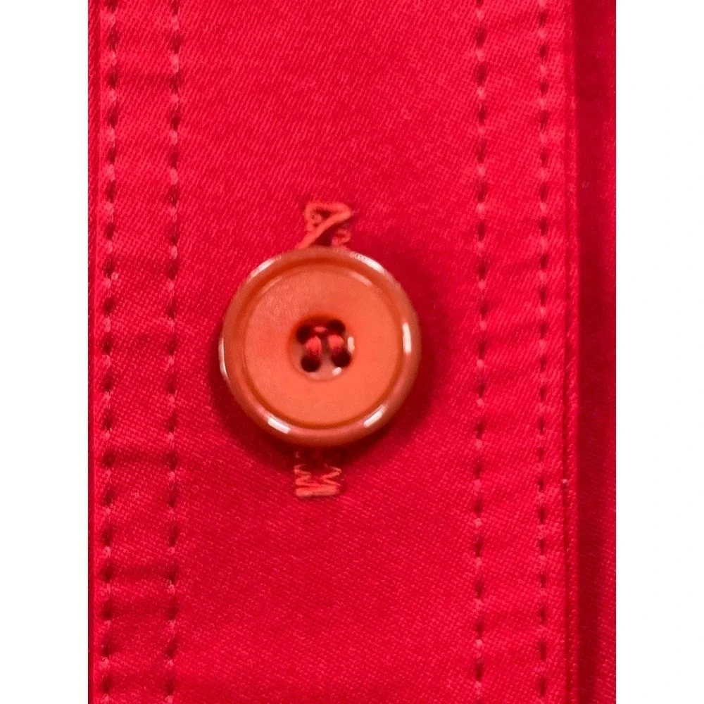Vintage 60s Outer Banks Women Small Trench Coat Red Western‎ Yoke Rain Repellent